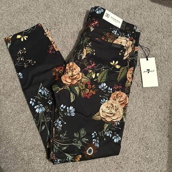 ✨HP✨ NWT $199 7 For All Mankind Skinny Ankle English Botanical - Picture 7 of 7
